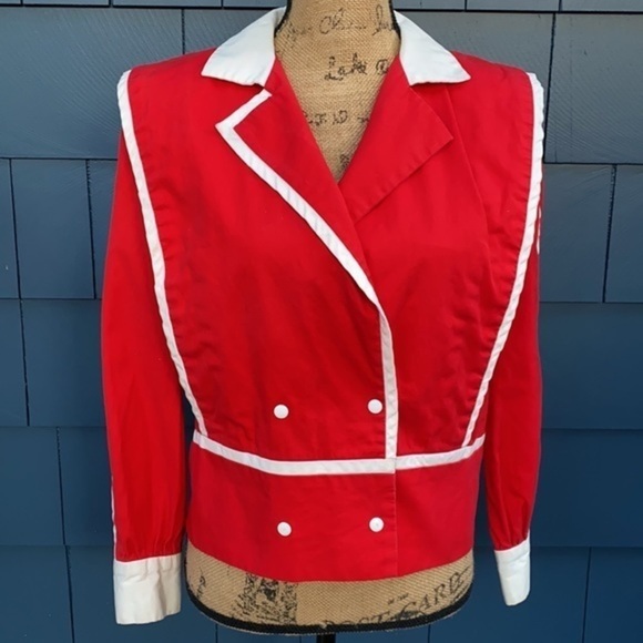 Vintage Jackets & Blazers - ❤️Abrizzi Vintage jacket 8/10 red white coat 80's